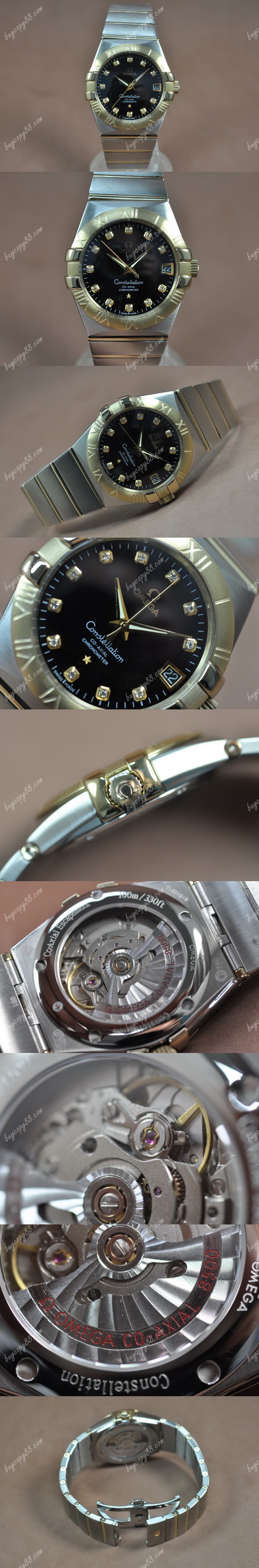 歐米茄Omega Constellation 39mm 18K Wrapped TT Black Dial A-2824-2自動機芯搭載0