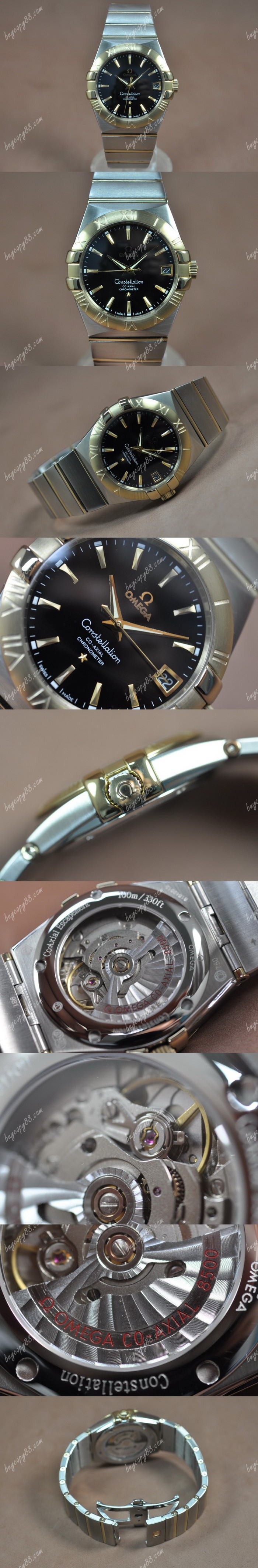 歐米茄Omega Constellation 39mm 18K Wrapped TT Black Dial A-2824-2自動機芯搭載0