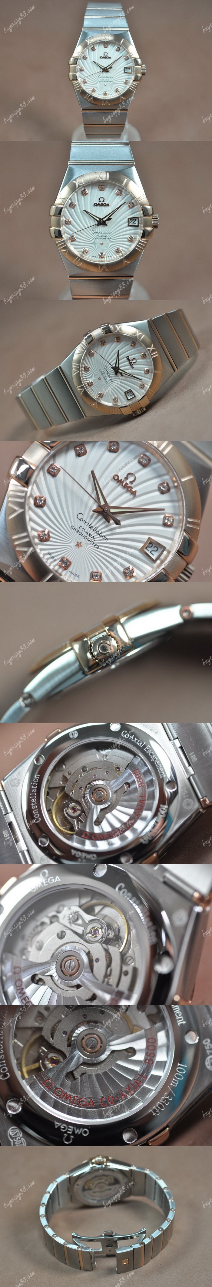 歐米茄Omega Constellation 39mm 18K Wrapped TT White Dial A-2824-2自動機芯搭載0