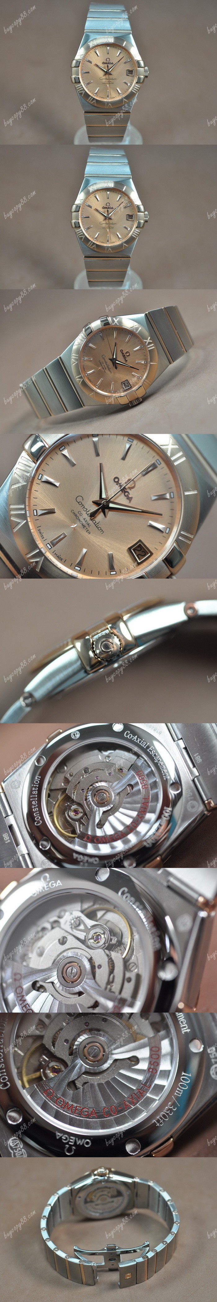 歐米茄Omega Constellation 39mm 18K Wrapped TT White Silver Dial A-2824-2自動機芯搭載0