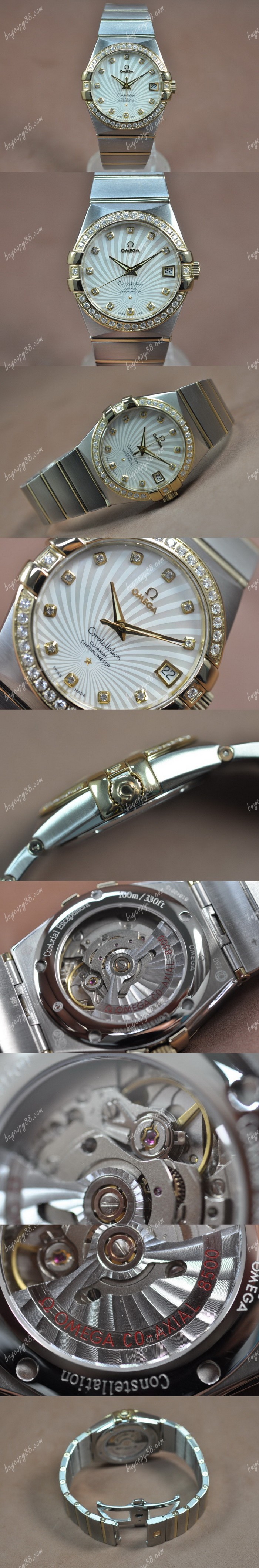 歐米茄Omega Constellation 39mm 18K Wrapped TT Pearl White Dial A-2824-2自動機芯搭載0