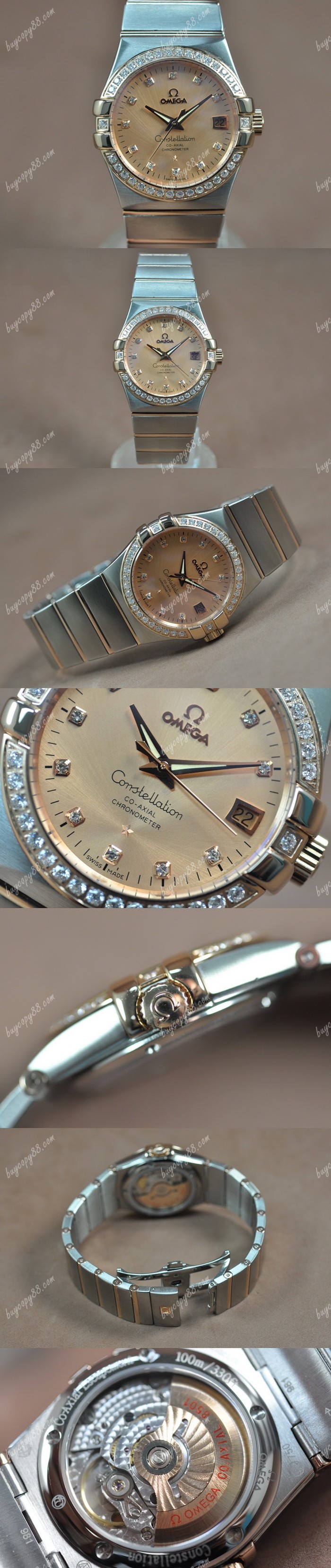  歐米茄Omega Constellation 36mm 18K Wrapped TT White Dial A-2824-2自動機芯搭載0