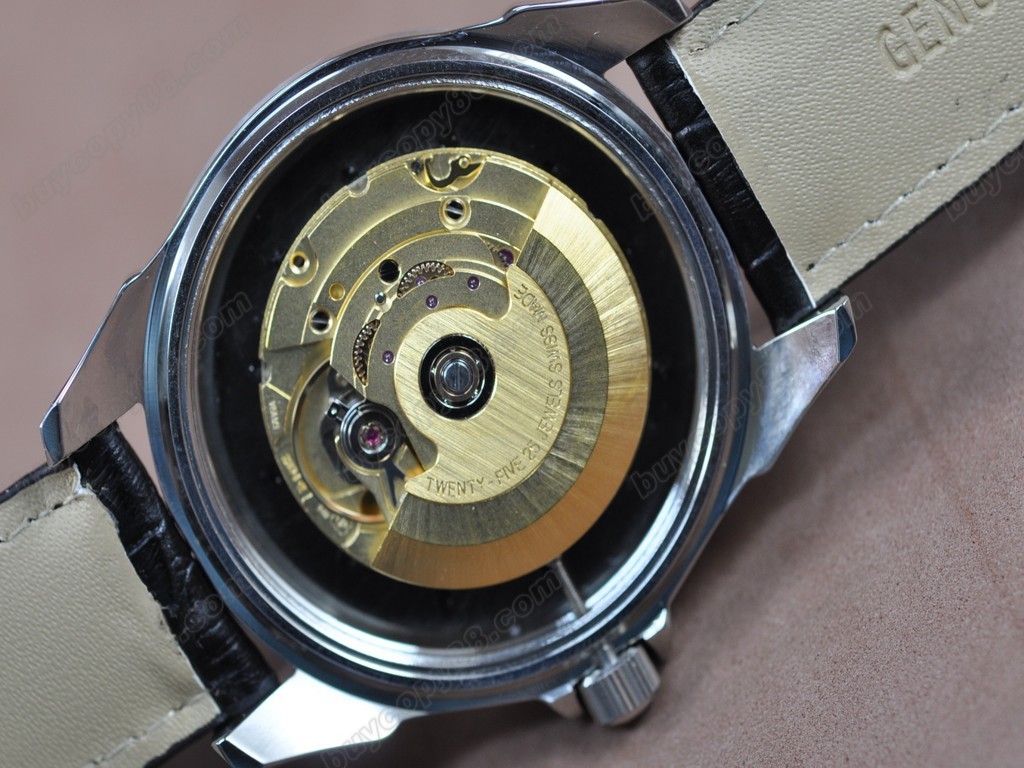 歐米茄 【男性用】 Deville SS Black Dial Leather Strap Swiss Eta 2834-2自動機芯搭載1