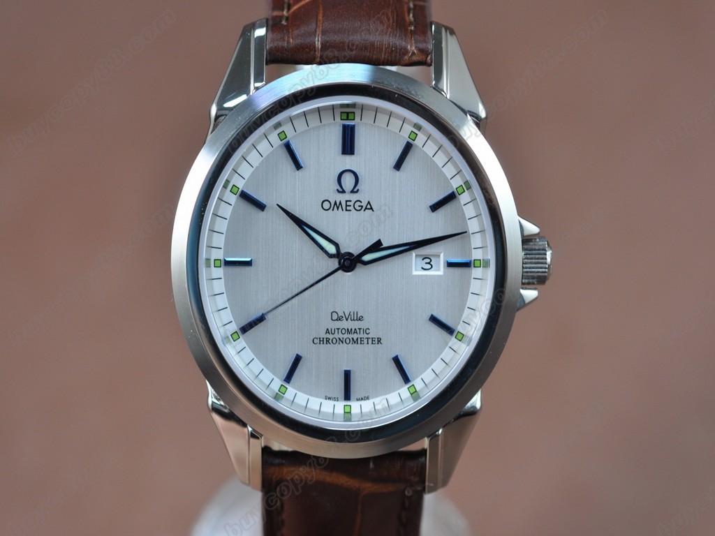 歐米茄 【男性用】Deville SS White Dial Leather Strap Swiss Eta 2834-2自動機芯搭載 8