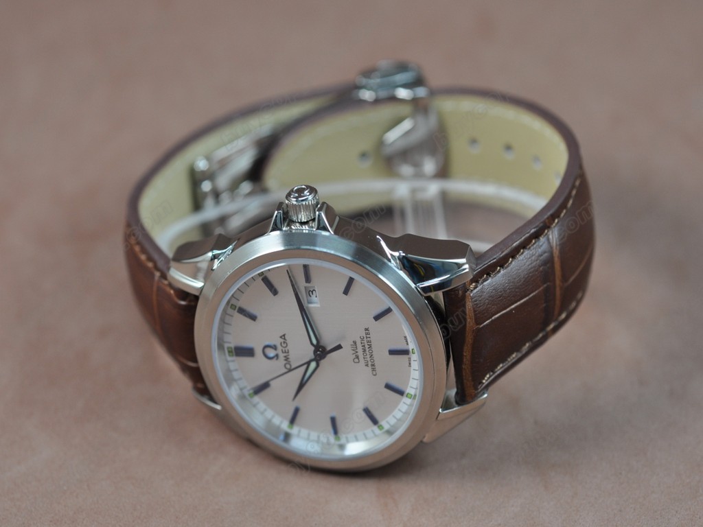 歐米茄 【男性用】Deville SS White Dial Leather Strap Swiss Eta 2834-2自動機芯搭載 6