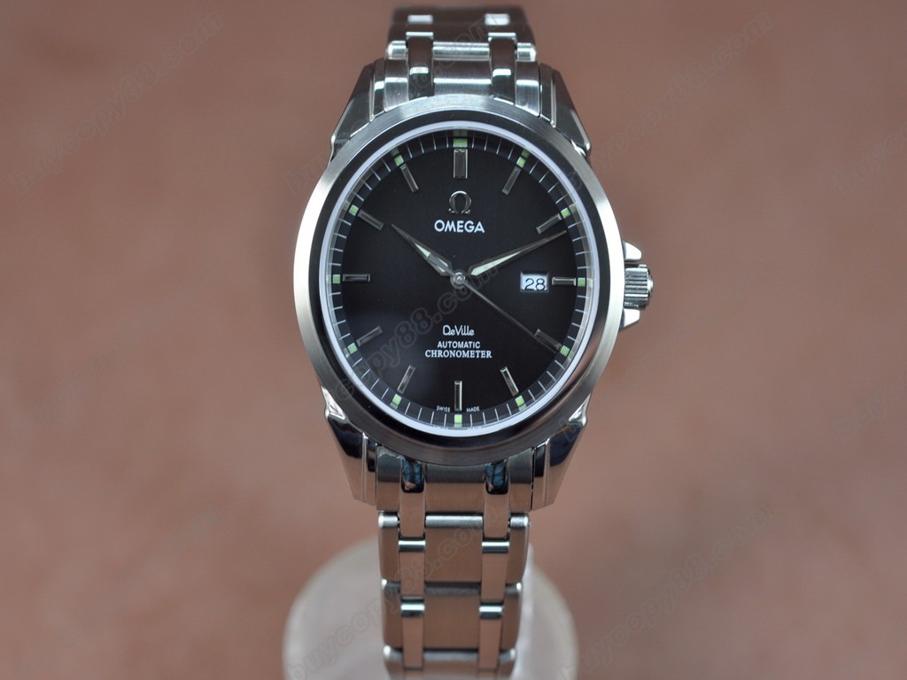 歐米茄 【男性用】 Deville SS/SS Black Dial Swiss Eta 2834-2 自動機芯搭載7