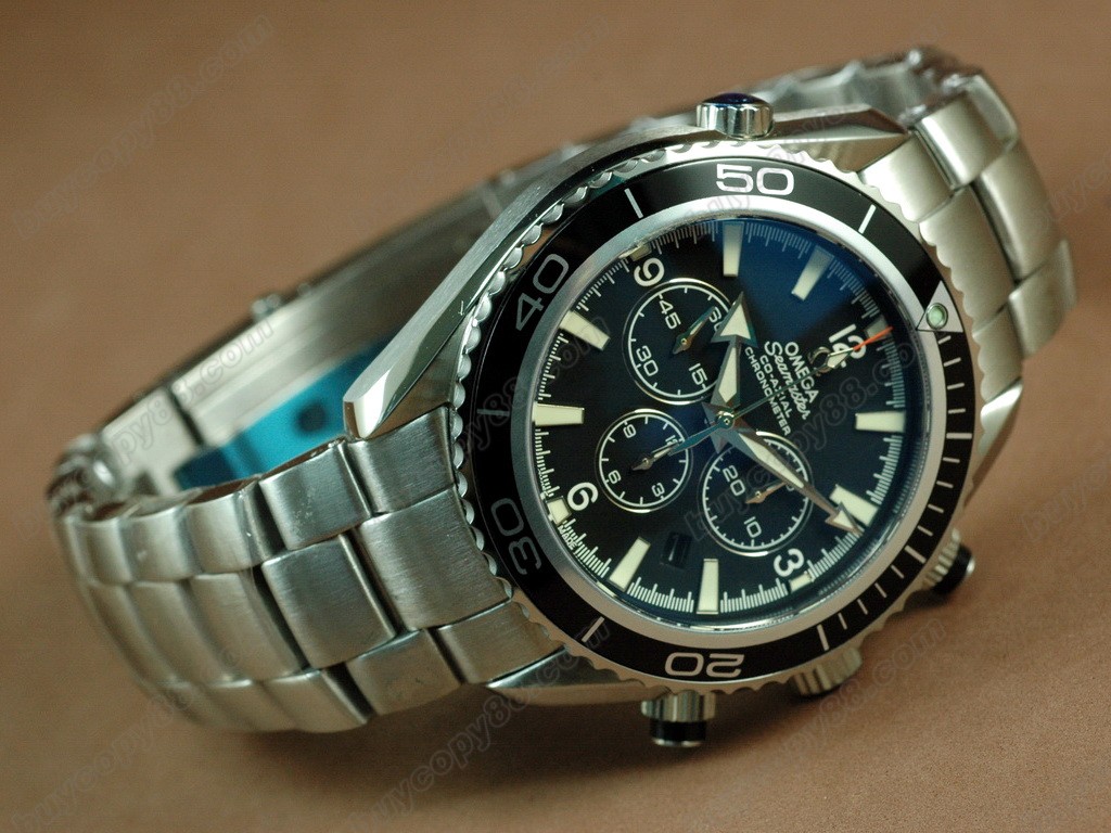 歐米茄 【男性用】 Planet Ocean 45.5 Chrono SS/SS Blk/Bez/Wht 7750 自動機芯搭載6