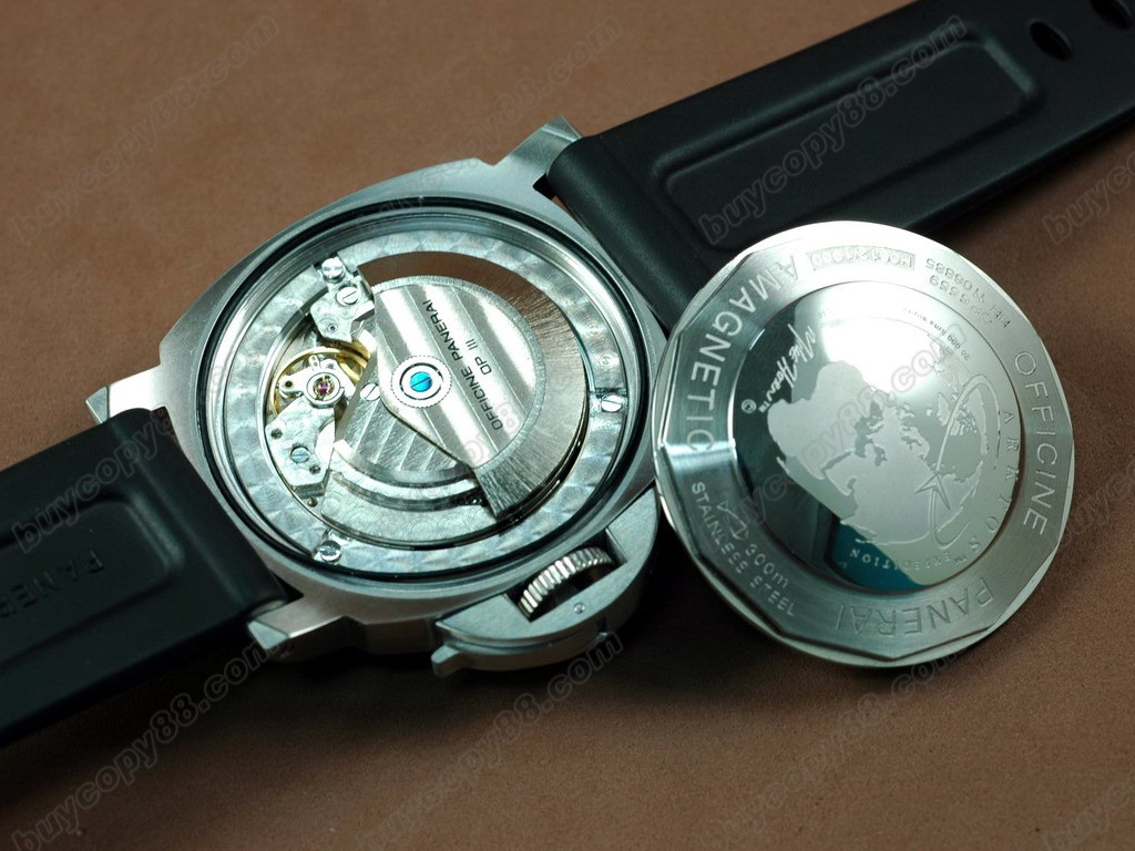 沛納海【男性用】 Pam 186 Arktos GMT Functional SS/RU Black Asia7750自動機芯搭載4