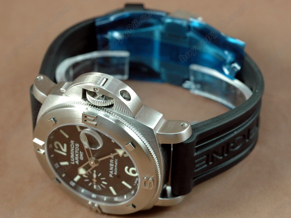 沛納海【男性用】Pam 186 Arktos GMT Functional SS/RU BlackAsia7750自動機芯搭載7