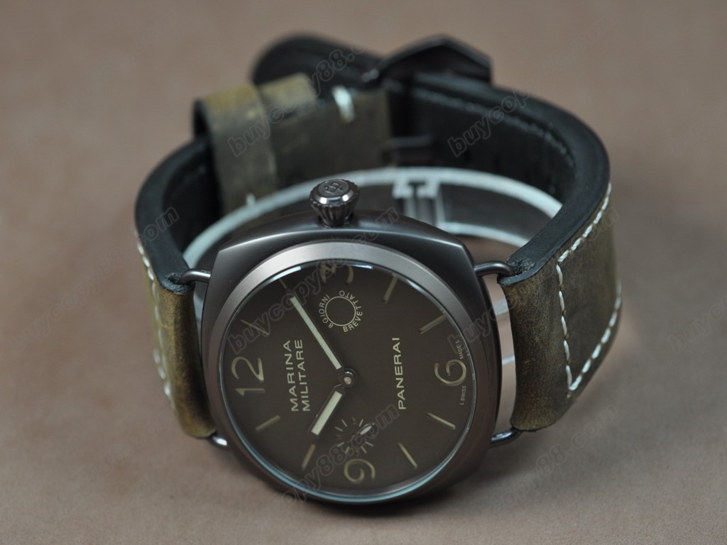 沛納海【男性用】Luminor Marina 47mm Brown case A-6497 手上鏈搭載1