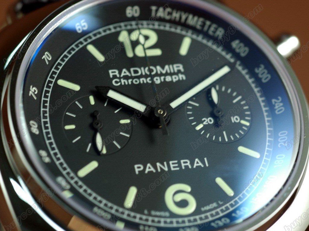 沛納海【男性用】Radiomir Chrono SS/LE Black DialAsia7750自動機芯搭載14