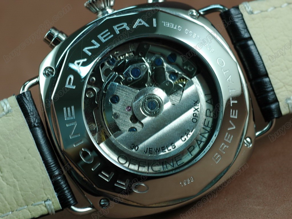 沛納海【男性用】Radiomir Chrono SS/LE Black DialAsia7750自動機芯搭載8