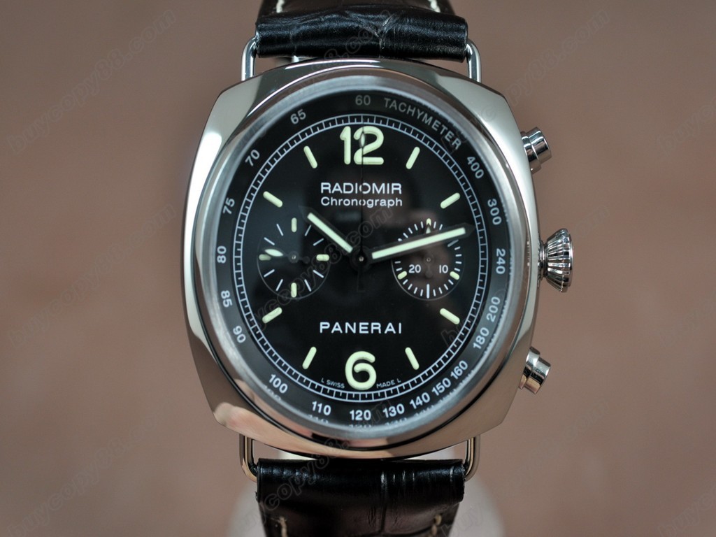 沛納海【男性用】Pam 288 Radiomir Chrono SS/LE Black Asia7750自動機芯搭載10