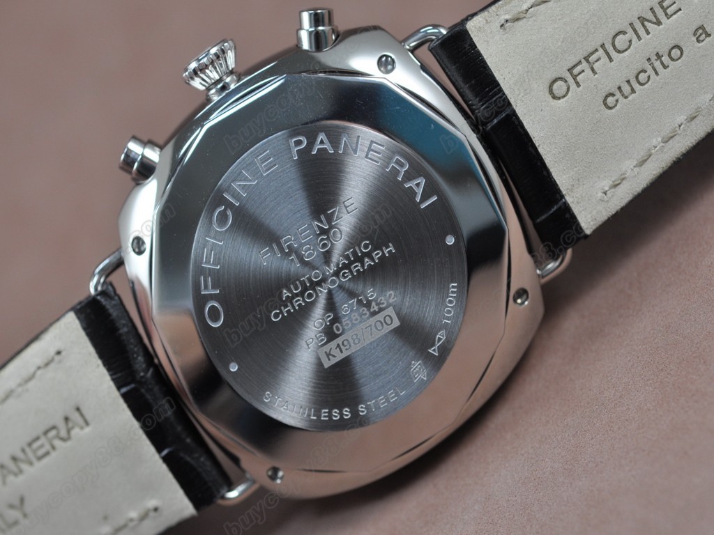 沛納海【男性用】Pam 288 Radiomir Chrono SS/LE Black Asia7750自動機芯搭載4