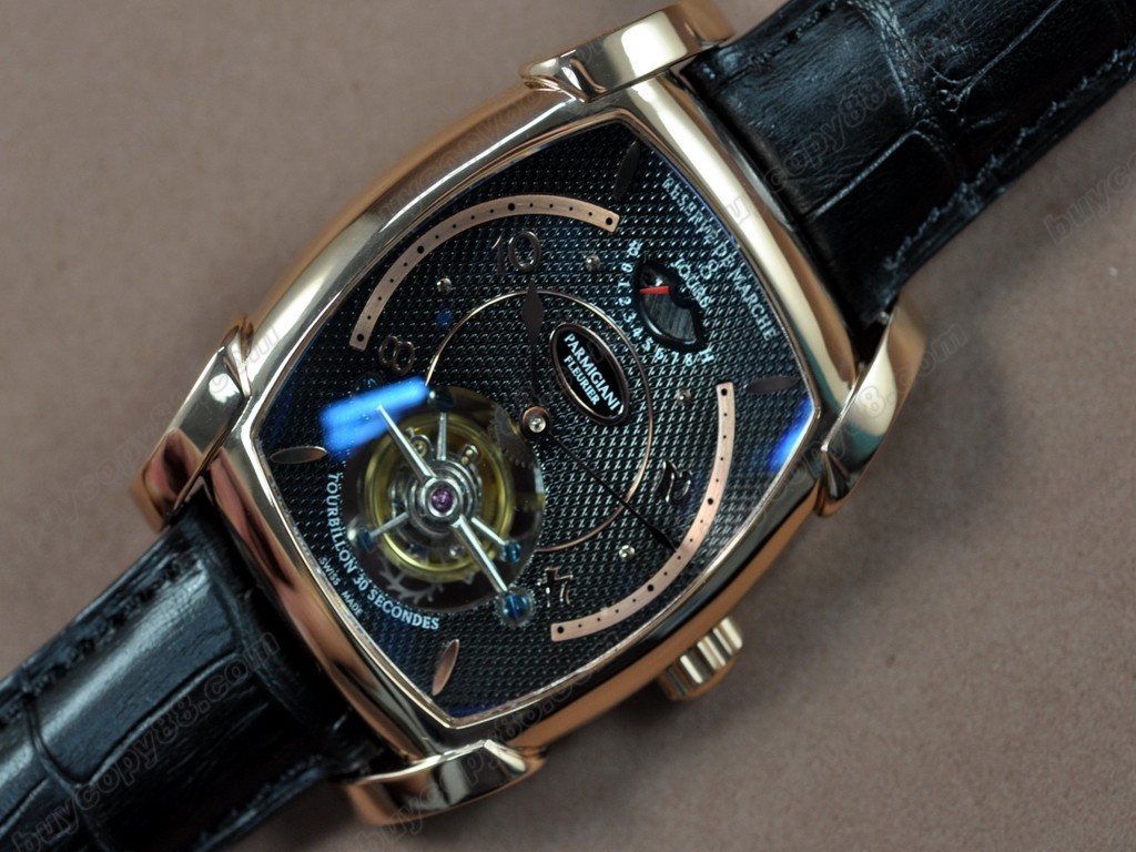 帕瑪強尼【男性用】  Kalpagraph Power Reserve RG/LE Black Flying Tourbillon 手上鏈搭載2