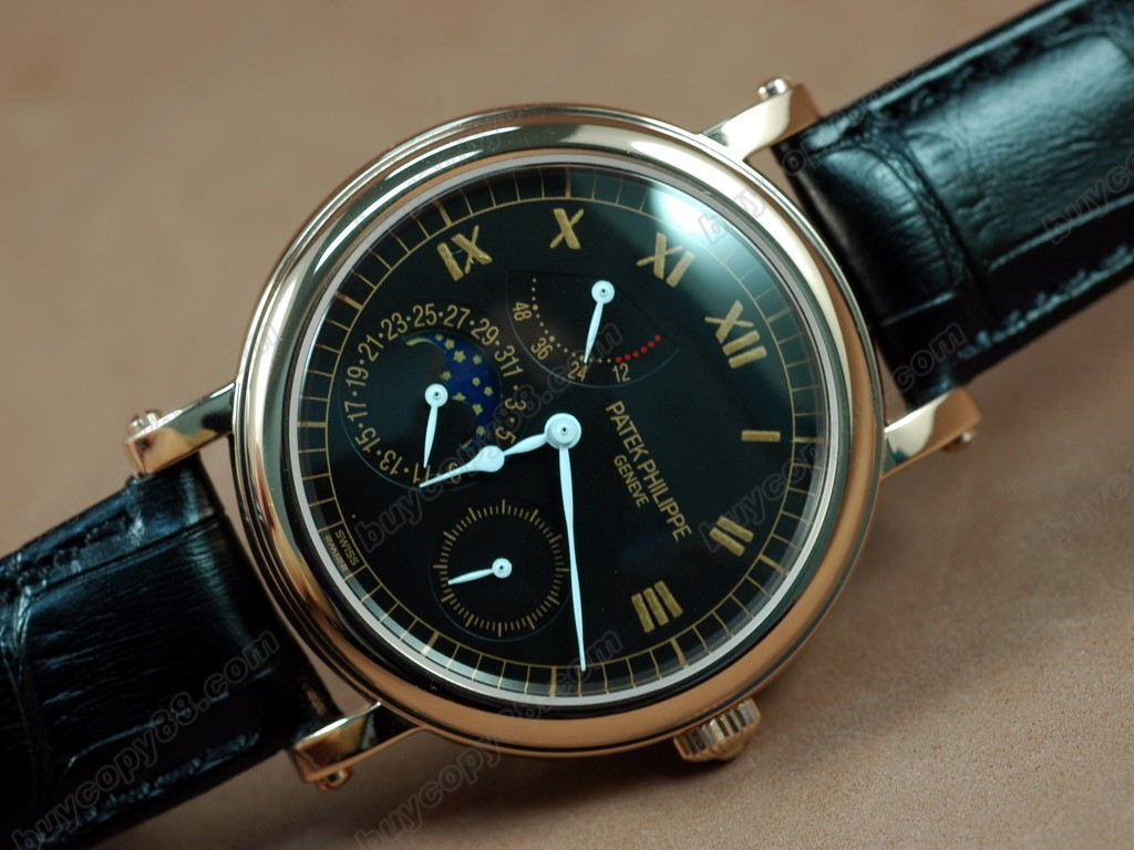 百達翡麗【男性用】Calatrava 5054 Power Reserve RG/LE Black Asian 21j自動機芯搭載3