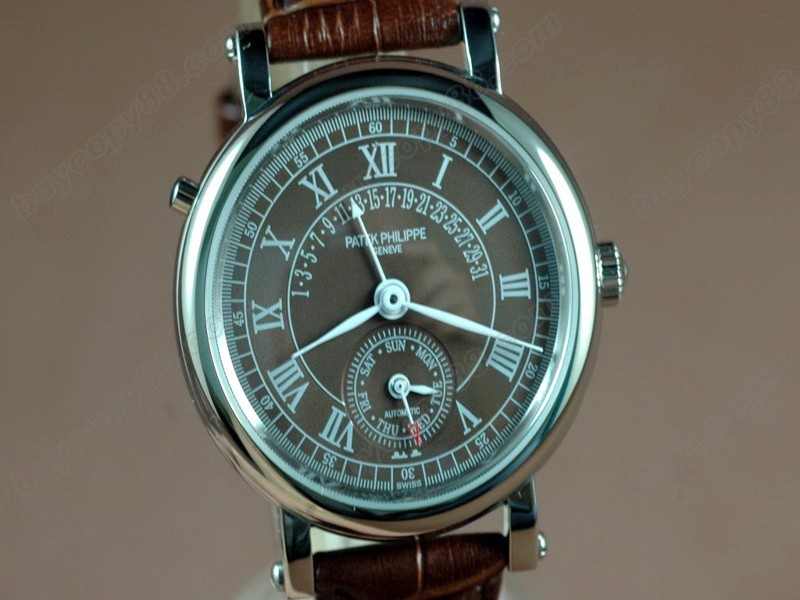 百達翡麗【男性用】Calastrava Classic SS Case Brown Dial Brown Strap Japan自動機芯搭載0