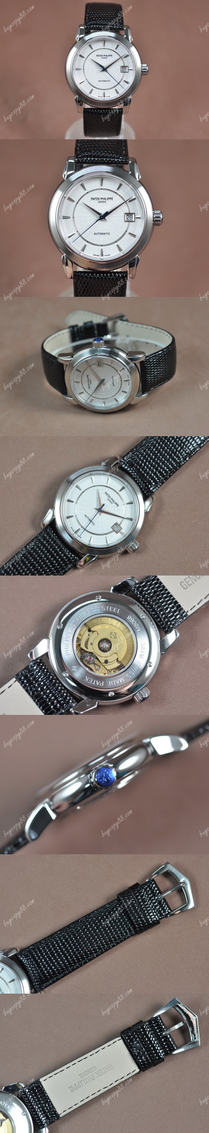 百達翡麗Patek Philippe Calastrava SS/LE White dial Swiss 2824-2自動機芯搭載0