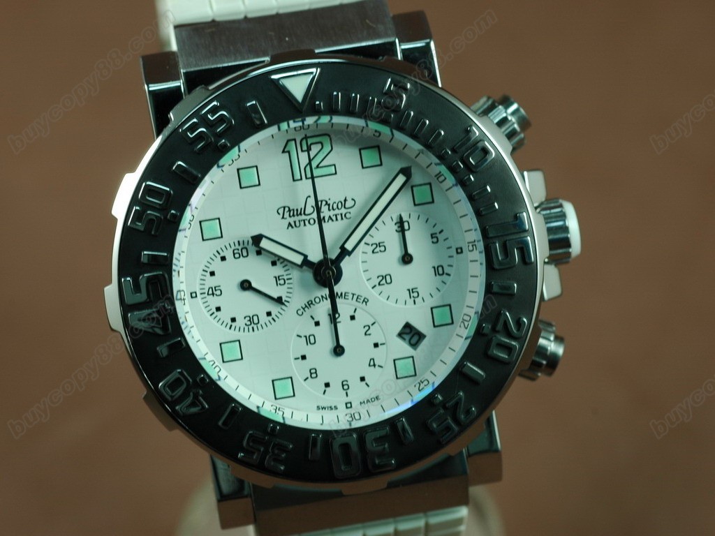 柏高【男性用】 Le Plonguer C Type Chrono SS/RU Wht A-7750 自動機芯搭載．振頻每小時 28,800 次11