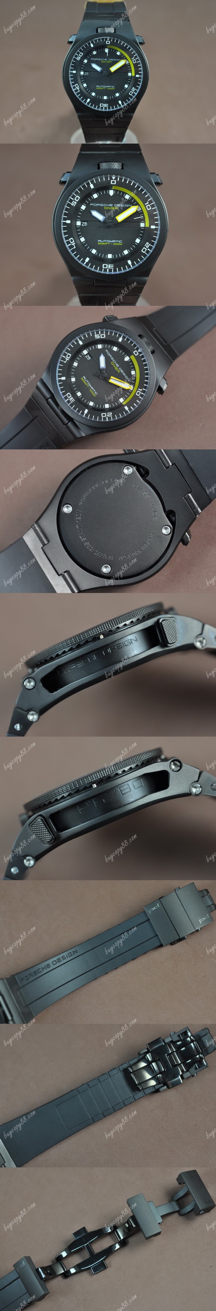  保時捷設計Porsche Design Performance P6780 Diver PVD/RU Black dial A-2824-2自動機芯搭載0