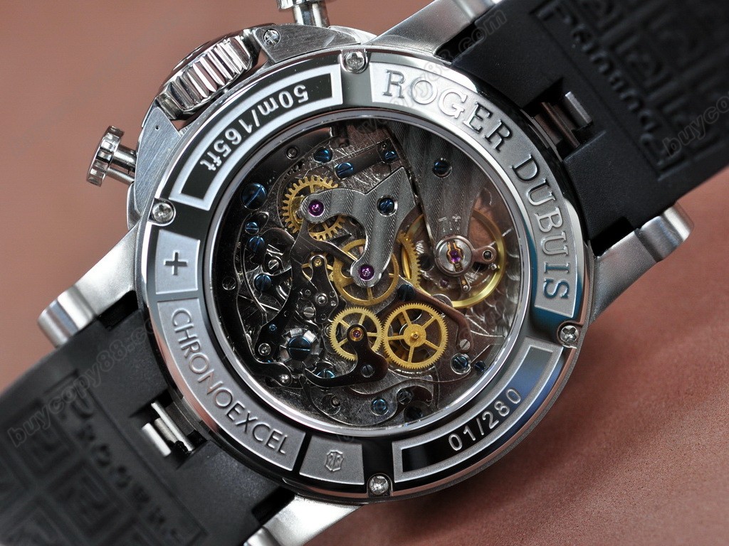 豪爵錶【男性用】 Excalibur Chrono SS/RU Blk/Wht Manual手上鏈搭載1