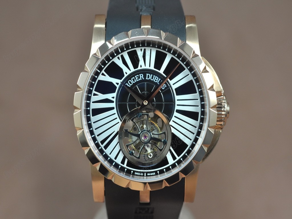 豪爵錶【男性用】 Excalibur Tourbillon RG/RU Black dial Asian Manual 手上鏈搭載1