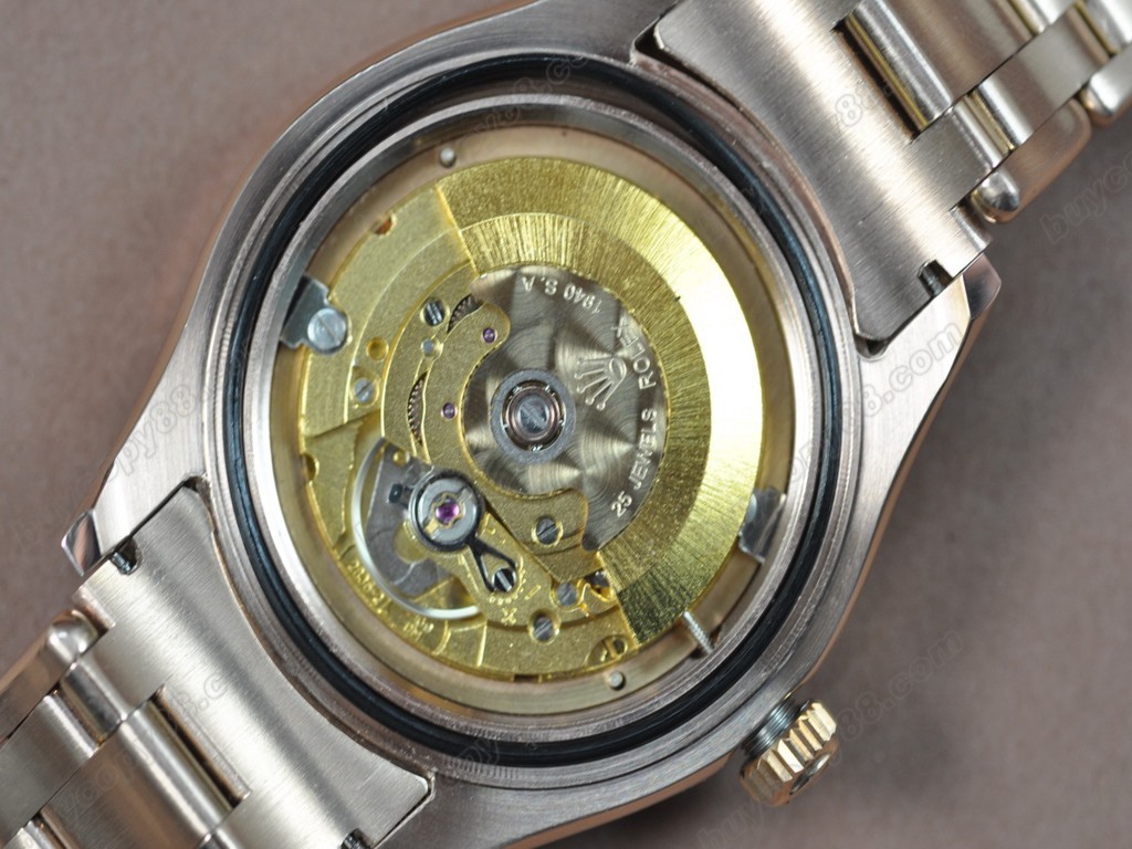 勞力士【男性用】DateDay 36mm Full RG White Dial A-2836-2自動機芯搭載5