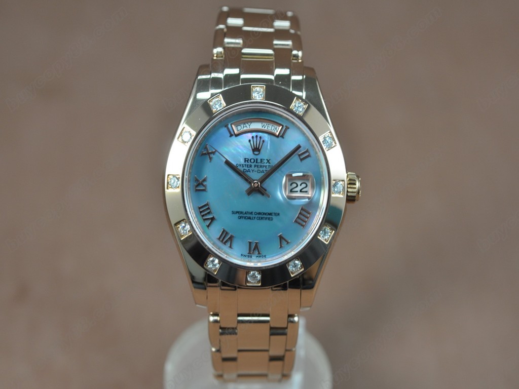 勞力士【男性用】DateDay 40mm Full RG White Dial A-2836-2 自動機芯搭載9