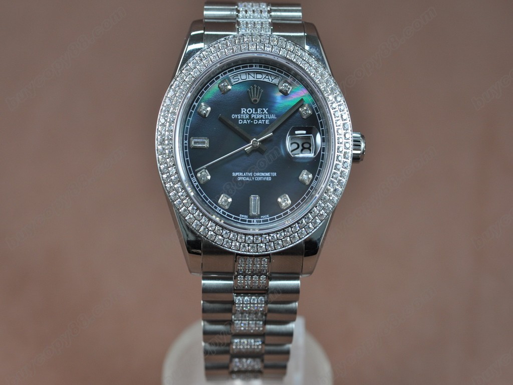 勞力士【男性用】 DateDay 41mm SS/SS Diam Bez White Dial A-2836-2自動機芯搭載7