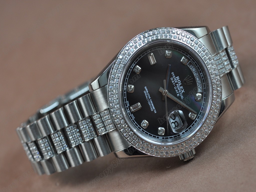 勞力士【男性用】 DateDay 41mm SS/SS Diam Bez White Dial A-2836-2自動機芯搭載6