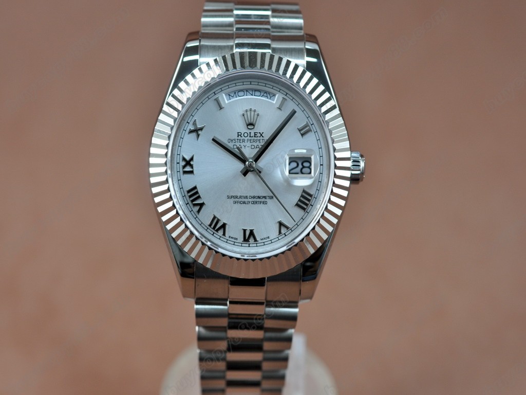 勞力士【男性用】DateDay 41mm SS/SS White Dial A-2836-2 自動機芯搭載6