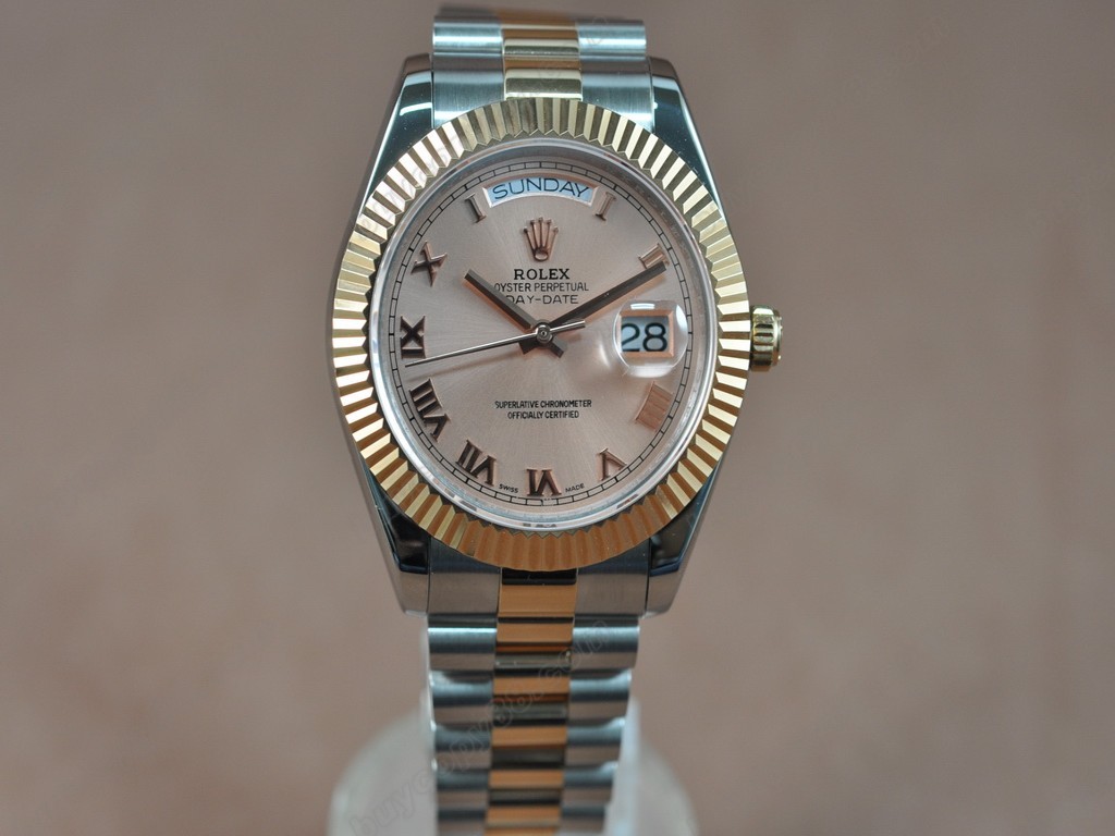 勞力士【男性用】 DateDay 41mm TT White Dial A-2836-2 自動機芯搭載0