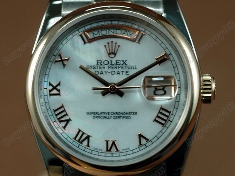 勞力士【男性用】 DateDay 36mm TT White Dial A-2836-2 自動機芯搭載2