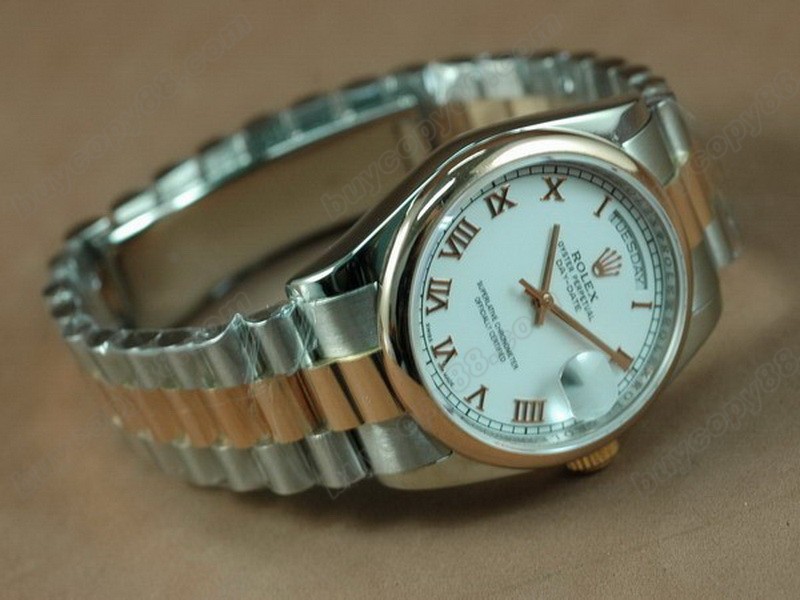 勞力士【男性用】DateDay 36mm TT White Dial A-2836-2 自動機芯搭載2