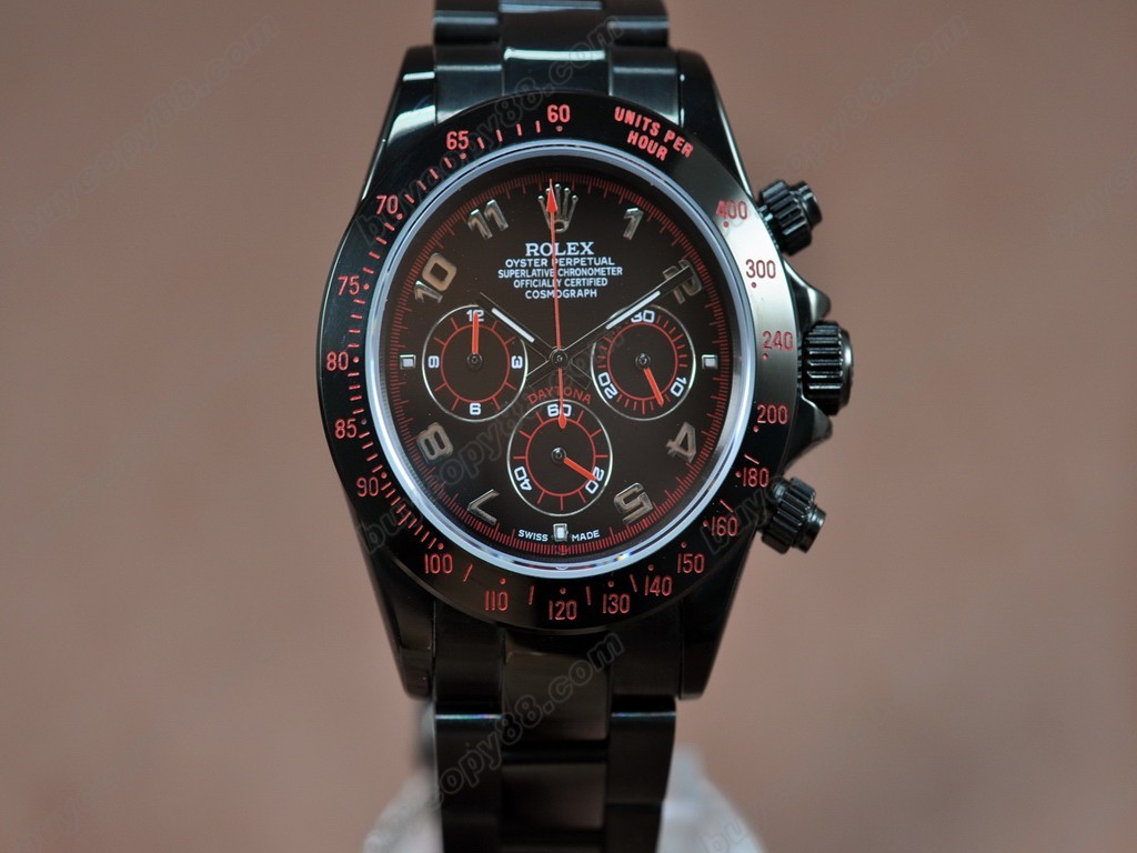 勞力士【男性用】 Daytona Full PVD Black Dial Japanese OS20石英機芯搭載6