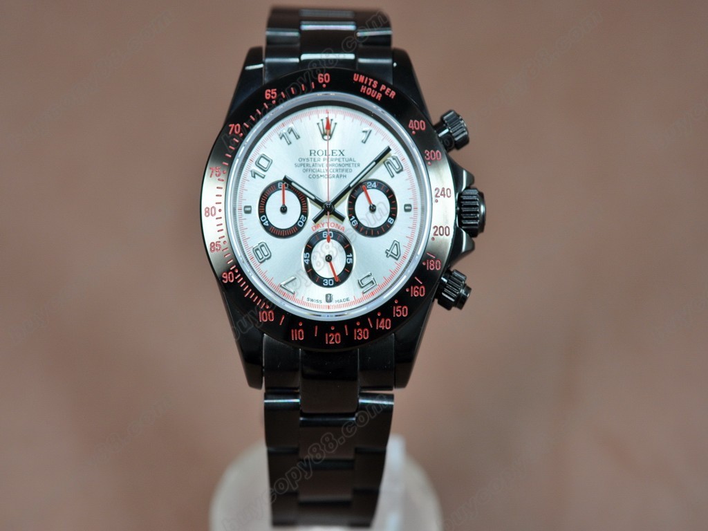 勞力士【男性用】Daytona Full PVD Black Dial Japanese OS20 石英機芯搭載4