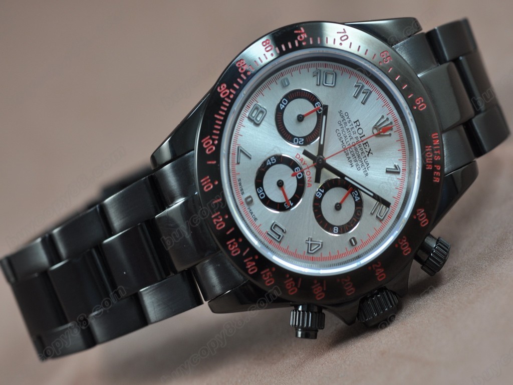 勞力士【男性用】Daytona Full PVD Black Dial Japanese OS20 石英機芯搭載2