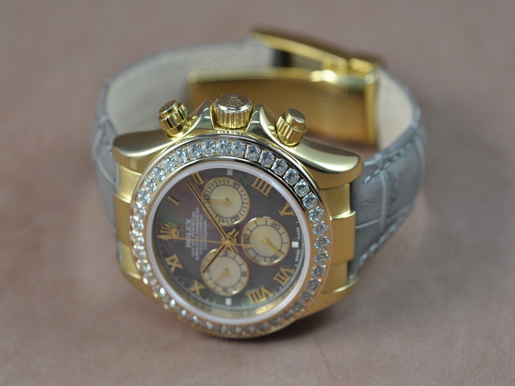 勞力士【男性用】Daytona YG/LE/Diam Pearl Blue Asia7750自動機芯搭載8