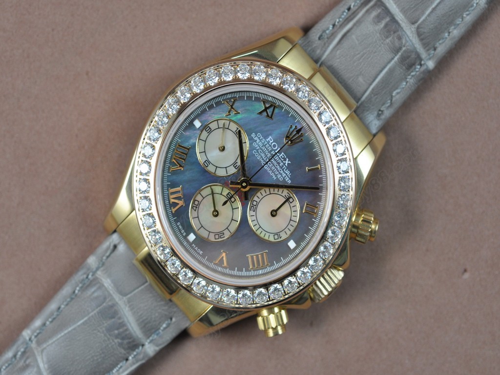 勞力士【男性用】Daytona YG/LE/Diam Pearl Blue Asia7750自動機芯搭載6