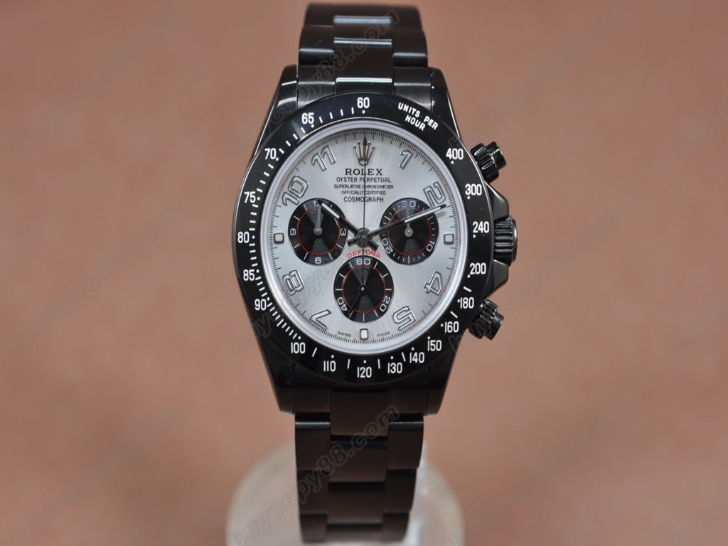 勞力士【男性用】Daytona Full PVD Black dial Asia7750自動機芯搭載13