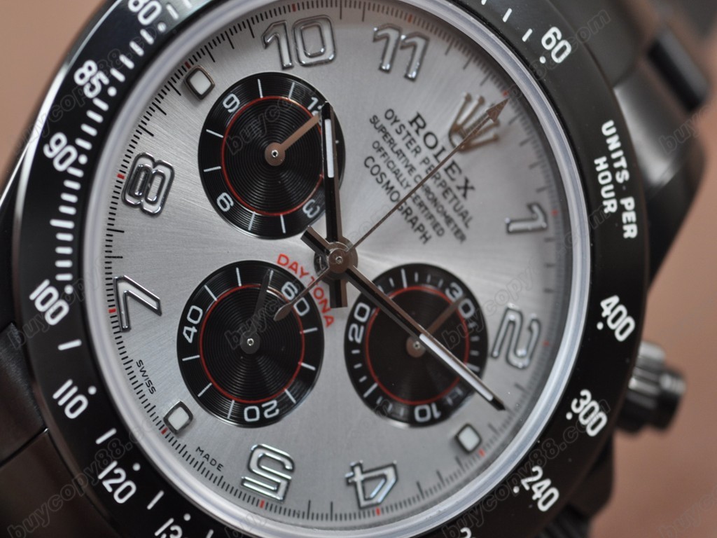 勞力士【男性用】Daytona Full PVD Black dial Asia7750自動機芯搭載10