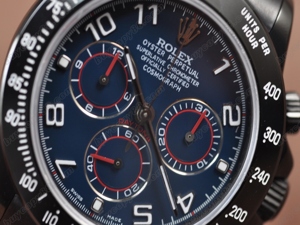 勞力士【男性用】Daytona Full PVD Black dial Asia7750自動機芯搭載10