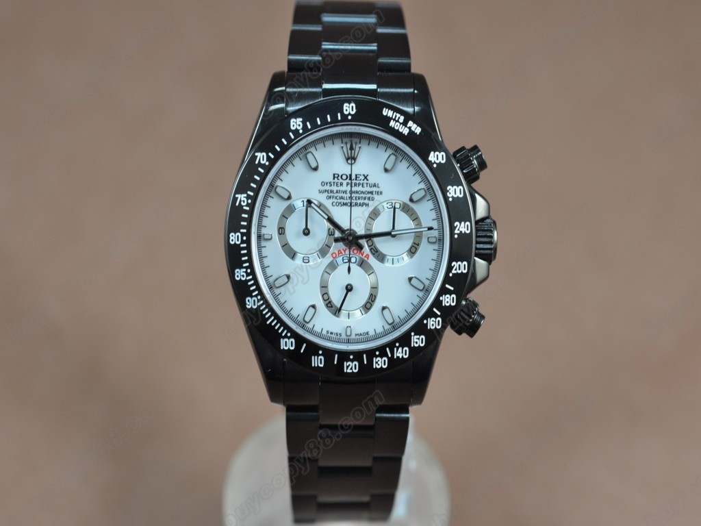 勞力士【男性用】Daytona Full PVD Black dial Asia7750自動機芯搭載12