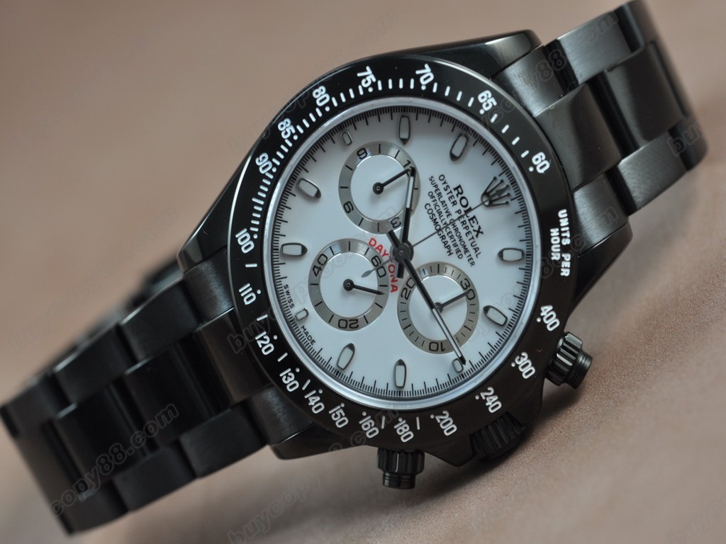 勞力士【男性用】Daytona Full PVD Black dial Asia7750自動機芯搭載11