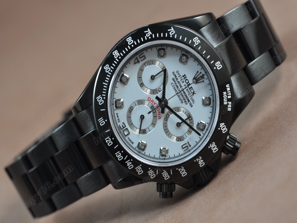 勞力士【男性用】 Daytona Full PVD Black dial Asia7750自動機芯搭載10