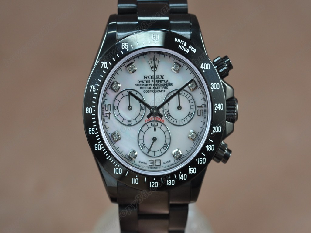 勞力士【男性用】Daytona Full PVD Black dial Asia7750自動機芯搭載11