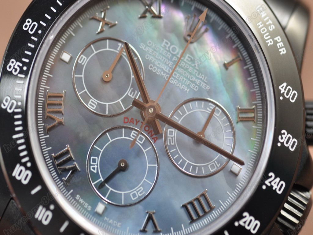 勞力士【男性用】 Daytona Full PVD Black dial Asia7750自動機芯搭載10