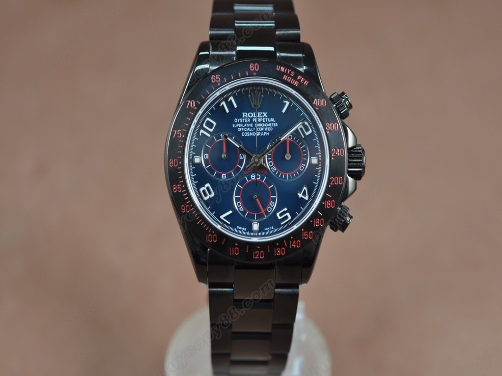 勞力士【男性用】 Daytona Full PVD Black dial Asia7750自動機芯搭載8