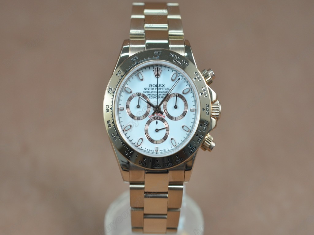 勞力士【男性用】Daytona Full RG White dial Asia7750自動機芯搭載0