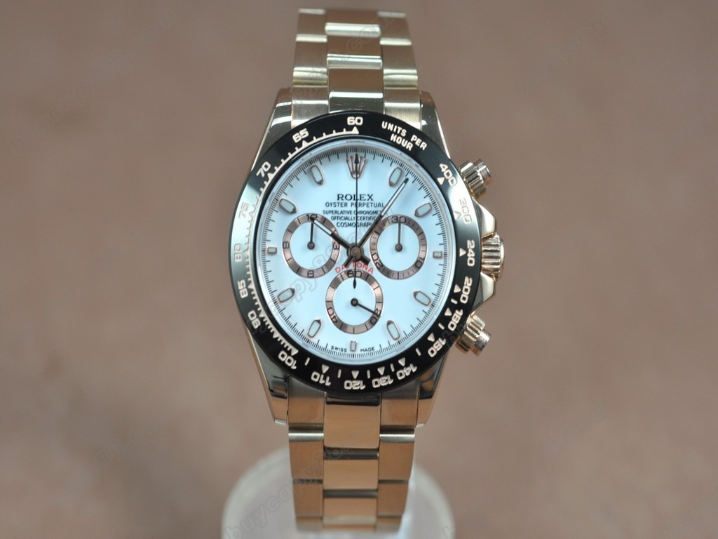 勞力士【男性用】 Daytona Full RG White dial Asia7750自動機芯搭載3